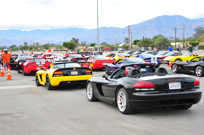 Palm Springs Autox challenge Vettes and Vipers
